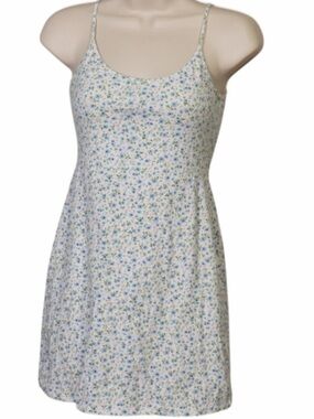Brandy Melville | Dresses | White With Blue Flowers Brandy Melville Dress